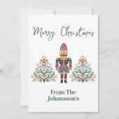 Cartes Pour Fêtes Annuelles Casse-noisette scandinave Nom personnalisé Noël (Devant)