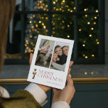 Cartes Pour Fêtes Annuelles Casse-noix moderne Merry Typographie 2 Photo<br><div class="desc">C'est encore cette période de l'année - Noël ! Ne cherchez pas plus loin que cette carte de Noël moderne et tendance pour partager la joie et le message d'amour de votre famille. La typographie festive en Bourgogne se distingue sur la carte et est accentuée par un casse-noix aquarelle, apportant...</div>
