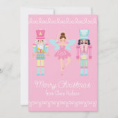 Cartes Pour Fêtes Annuelles Casse-noix rose mignon (Devant)