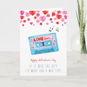Cartes Pour Fêtes Annuelles Cassette des années 80 Rétro Saint-Valentin Amou