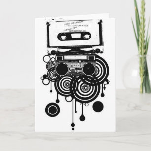 Cartes Pour Fêtes Annuelles cassette rétro