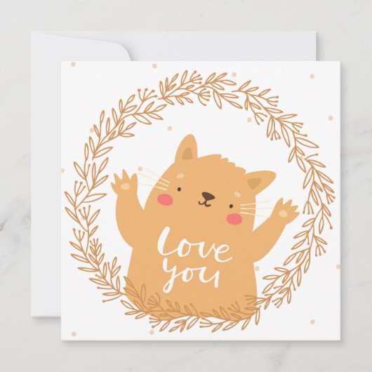 Cartes Pour Fêtes Annuelles Cat (Devant)