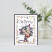 Cartes Pour Fêtes Annuelles Cat and Lights It's Christmas Is This Jolly Enough (Debout devant)