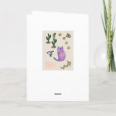 Cartes Pour Fêtes Annuelles Cat Fish Cactus Paws Meow Grey Card (Dos)