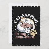 Cartes Pour Fêtes Annuelles Cat-Napping Est Mon Citation De Cat Mignonne D'Aut (Devant)