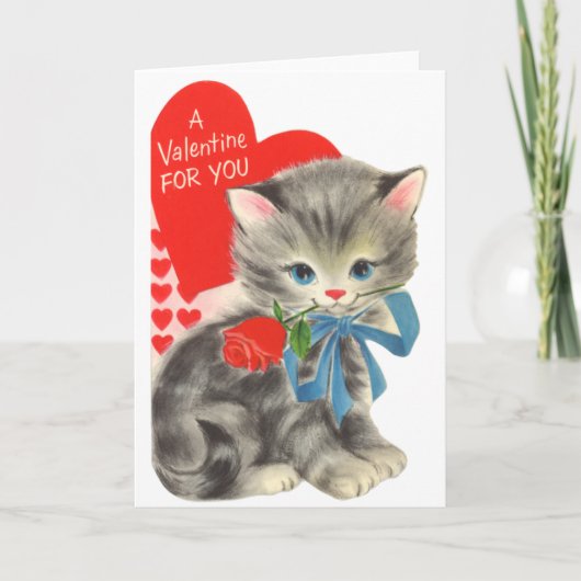 Cartes Pour Fêtes Annuelles Cat Valentine (Devant)