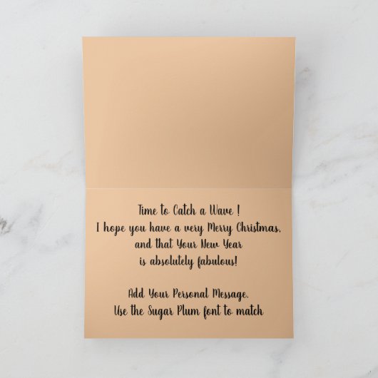 Cartes Pour Fêtes Annuelles Catch A Christmas Wave (Intérieur)