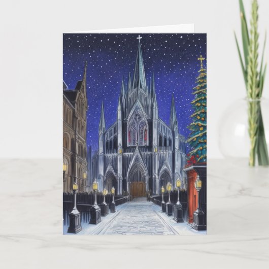 Cartes Pour Fêtes Annuelles Cathédrale de Noël (Devant)