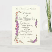 Cartes Pour Fêtes Annuelles Catholic Priest St. Valentines Day Religious (Devant)