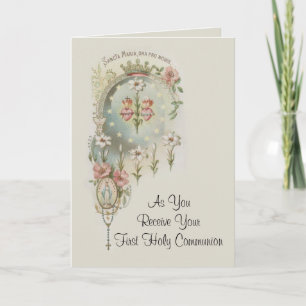 Cartes Pour Fêtes Annuelles Catholicisme traditionnel de First Holy Communion