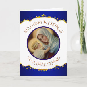 Cartes Pour Fêtes Annuelles Catholicité Bienheureuse Vierge Marie Enfant Jésus
