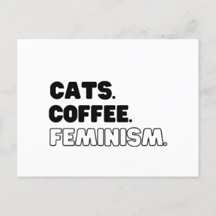 Cartes Pour Fêtes Annuelles Cats Café Féminisme