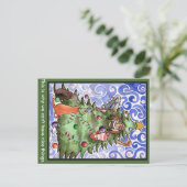 Cartes Pour Fêtes Annuelles Cats & their human & a Christmas tree (Debout devant)