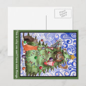 Cartes Pour Fêtes Annuelles Cats & their human & a Christmas tree (Devant / Derrière)