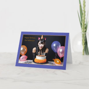Cartes Pour Fêtes Annuelles Catwoman - Joyeux anniversaire d'Halloween