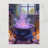 Cartes Pour Fêtes Annuelles Cauldron Halloween Éffrayant (Devant)