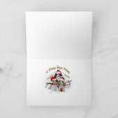 Cartes Pour Fêtes Annuelles Cavalier A Un Joyeux Noël (Intérieur)