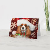 Cartes Pour Fêtes Annuelles Cavalier King Charles Spaniel Noël Amour (Devant)