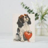 Cartes Pour Fêtes Annuelles Cavalier King Charles Spaniel Saint-Valentin (Debout devant)