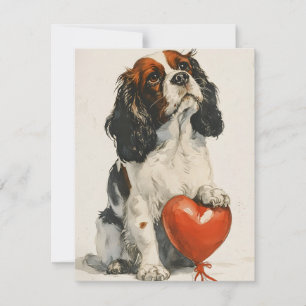 Cartes Pour Fêtes Annuelles Cavalier King Charles Spaniel Saint-Valentin