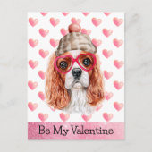 Cartes Pour Fêtes Annuelles Cavalier Spaniel Be My Valentine Dog Valentine's (Devant)