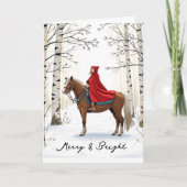 Cartes Pour Fêtes Annuelles Cavalière joyeuse et lumineuse (Devant)