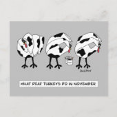 Cartes Pour Fêtes Annuelles Ce que font les dindes Sourdes en novembre (Devant)