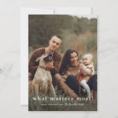 Cartes Pour Fêtes Annuelles Ce qui compte le plus (Devant)