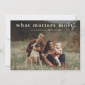 Cartes Pour Fêtes Annuelles Ce qui compte le plus (Devant)