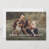 Cartes Pour Fêtes Annuelles Ce qui compte le plus (Devant)