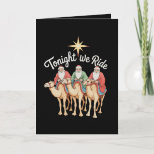 Cartes Pour Fêtes Annuelles Ce soir nous chevauchons Noël 3 Sages Hommes Chrét