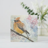 Cartes Pour Fêtes Annuelles Cedar Waxwing (Debout devant)