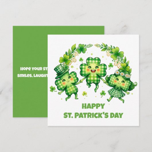 Cartes Pour Fêtes Annuelles Celebrate St. Patrick’s Day (Devant / Derrière)