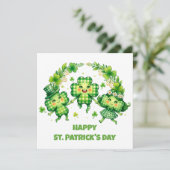 Cartes Pour Fêtes Annuelles Celebrate St. Patrick’s Day (Debout devant)