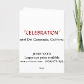 CARTES POUR FÊTES ANNUELLES CELEBRATION (Dos)