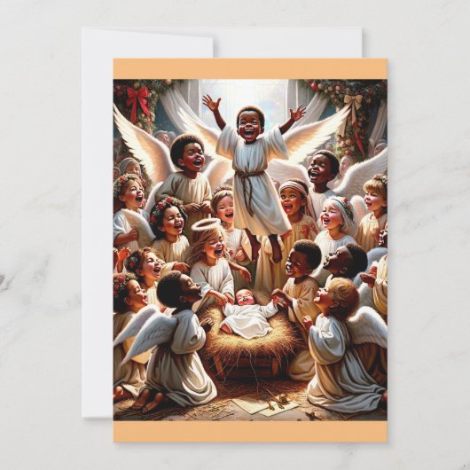 Cartes Pour Fêtes Annuelles "Célébration céleste : une scène de joie (Devant)