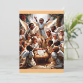 Cartes Pour Fêtes Annuelles "Célébration céleste : une scène de joie (Debout devant)