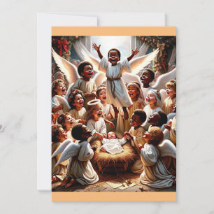 Cartes Pour Fêtes Annuelles "Célébration céleste : une scène de joie