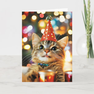 Cartes Pour Fêtes Annuelles Célébration de chat drôle