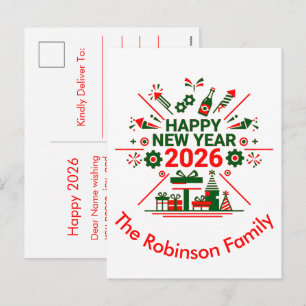 Cartes Pour Fêtes Annuelles Célébration de la nouvelle année 2027
