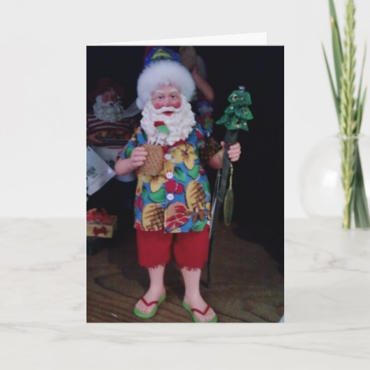 CARTES POUR FÊTES ANNUELLES CÉLÉBRATION DE LA PLAGE PÈRE NOËL (Devant)