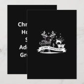 Cartes Pour Fêtes Annuelles Célébration de Noël de cerf Style de vacances (Devant / Derrière)