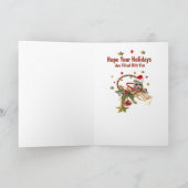 Cartes Pour Fêtes Annuelles Célébration de Noël Raccoon (Intérieur)