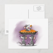 Cartes Pour Fêtes Annuelles Célébration du citrouille Pie (Devant / Derrière)