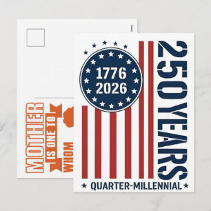 Cartes Pour Fêtes Annuelles Célébration du quart de millénaire de l'Amérique 1