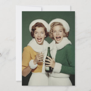 Cartes Pour Fêtes Annuelles Célébration joyeuse de champagne d'hiver