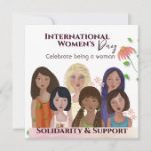 Cartes Pour Fêtes Annuelles Célébrer le Carré des portraits de la Journée des (Devant)