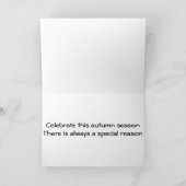 CARTES POUR FÊTES ANNUELLES CÉLÉBREZ CETTE *SAISON AUTOMNALE*-TOUJOURS UNE RAI (Intérieur)