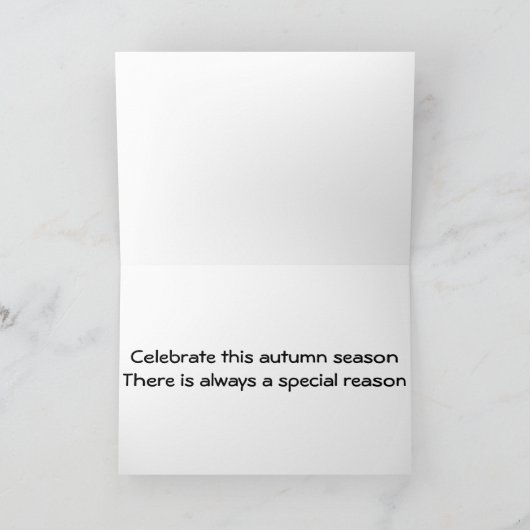 CARTES POUR FÊTES ANNUELLES CÉLÉBREZ CETTE *SAISON AUTOMNALE*-TOUJOURS UNE RAI (Intérieur)