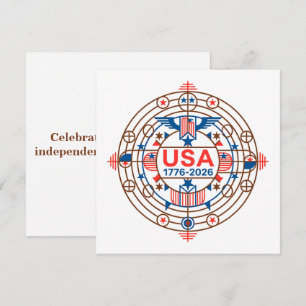 Cartes Pour Fêtes Annuelles Célébrez le 250e anniversaire de l'Amérique